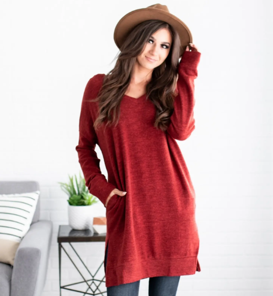 Blakely Brushed Pocket Sweater – Only $21.99!