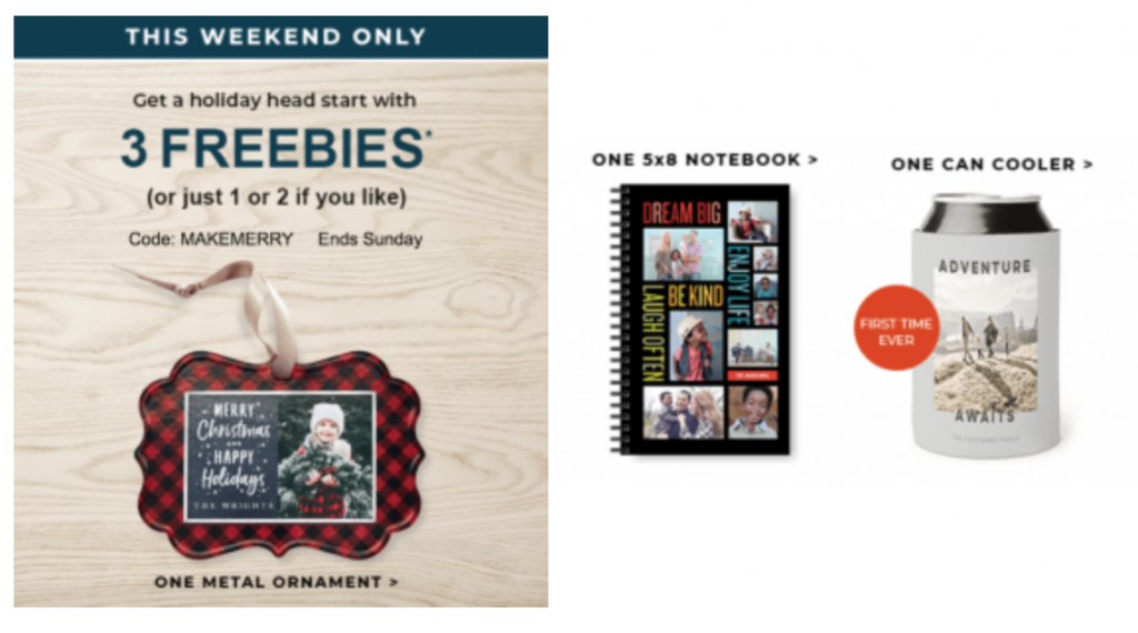 Shutterfly: FREE Ornament, Notebook Or Can Cooler This Weekend Only!