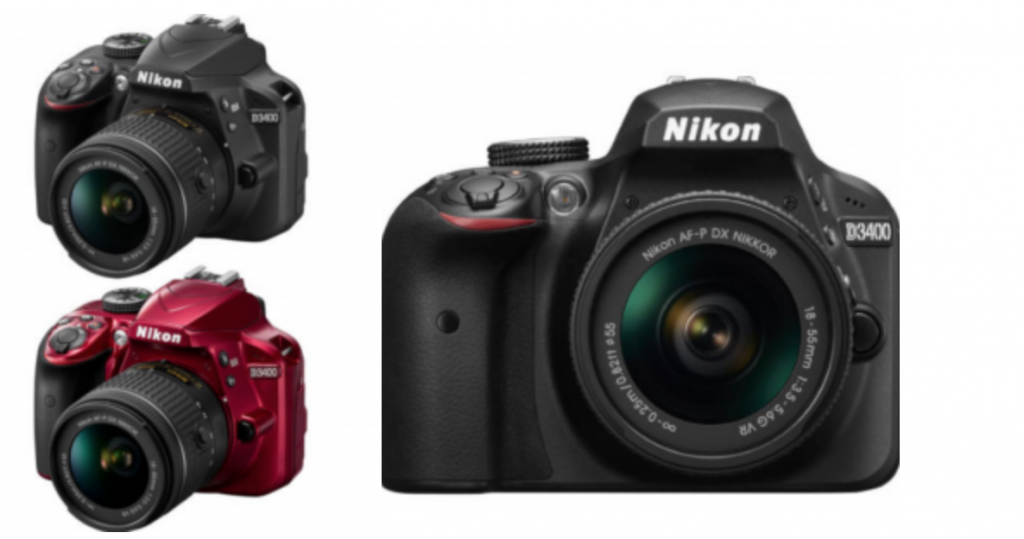Nikon D3400 24.2 MP DSLR Camera w/ AF-P DX 18-55mm VR Lens $319.99! (Reg. $646.95)
