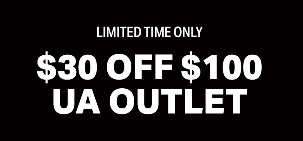 Take $30 Off $100 At Under Armour Outlet! Plus, FREE Shipping!