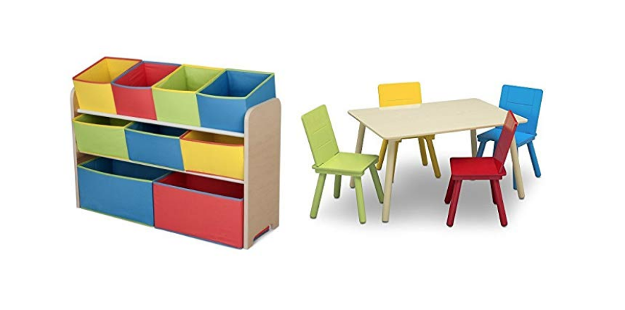 Deluxe Multi-Bin Toy Organizer & Kids Table and Chair Set Just $45.49! (Reg. $110.29)
