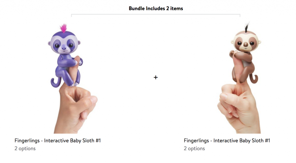 Walmart Pre-Black Friday Toy Sale: Fingerlings – Interactive Baby Sloth Buy One Get One Bundle Just $8.84!