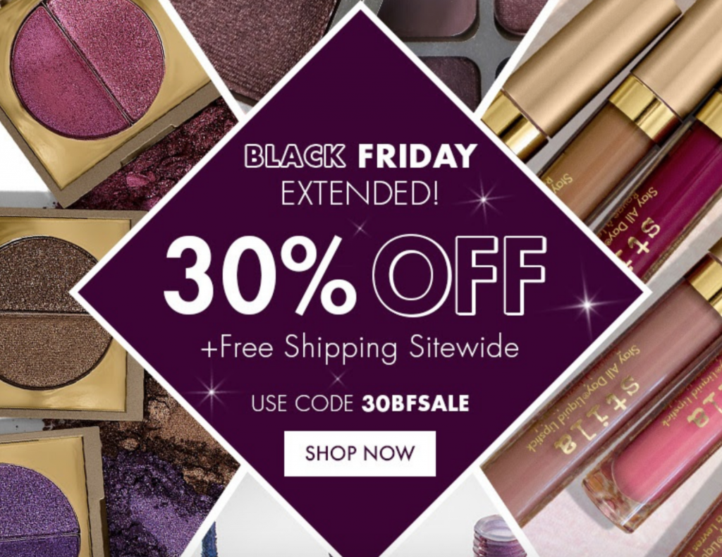 Stila Cosmetics: Black Friday Extended! 30% Off & FREE Shipping!