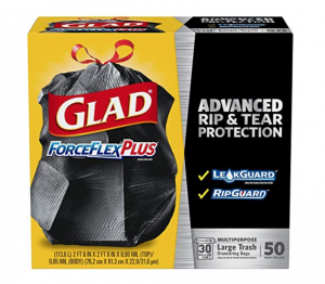 Glad ForceFlexPlus Drawstring Large Trash Bags 50-Count Just $11.98 Shipped!