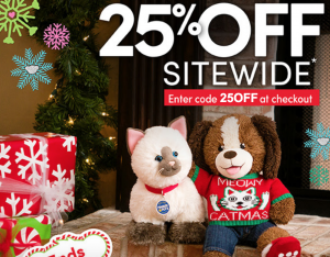Build-A-Bear: 25% Off Site Wide Going On Now!