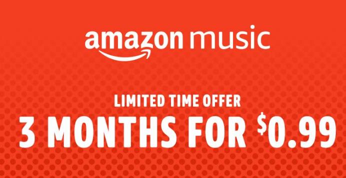 Amazon Music: Score THREE Months for Only $0.99!