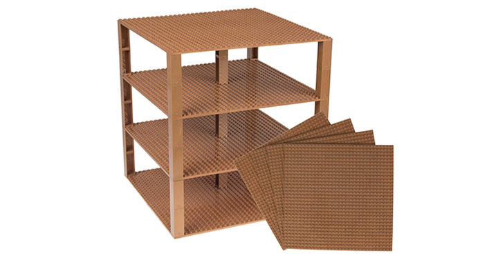 10″ x 10″ Brik Tower – 4 Copper Stackable Base Plates & 30 Stackers – Works with Legos – Just $21.99!