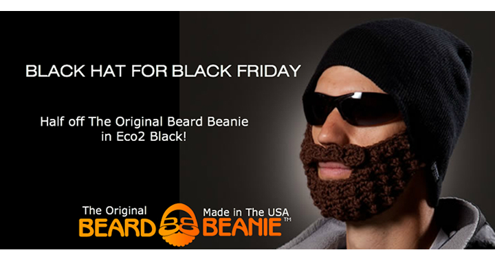 Half Off the Original Beard Beanie! Black Friday!