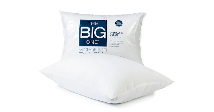 HOT! Kohl’s Early Black Friday! Today Only! 20% off Code! $15 Kohl’s Cash! The Big One Microfiber Pillow – Just $2.39!