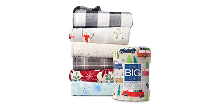 HOT! Kohl’s Early Black Friday! Today Only! 20% off Code! $15 Kohl’s Cash! The Big One Supersoft Plush Throw – $7.19 or as low as $5.04!