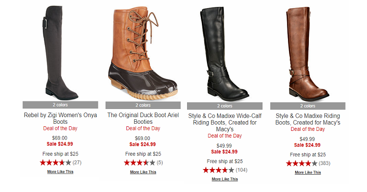 Macy’s: Women’s Boots Only $24.99!