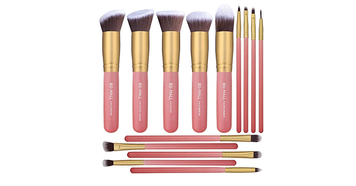14 Pcs Makeup Brushes Premium Synthetic Kabuki Makeup Brush Set – Just $7.88!