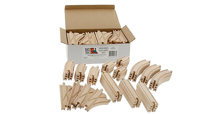 Wooden Train Track Set 52 Piece Pack – Just $24.95! Hot price!