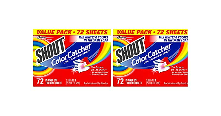 Shout Color Catcher 72 ct, 2 Pack – Just $13.58!
