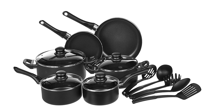 AmazonBasics 15-Piece Nonstick Cookware Set – Just $42.49!