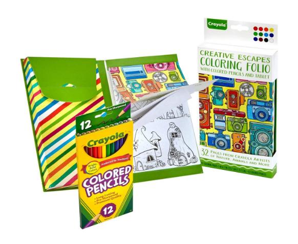 Crayola Creative Escapes Aged Up Coloring Folio with Pencils – Only $7.92!