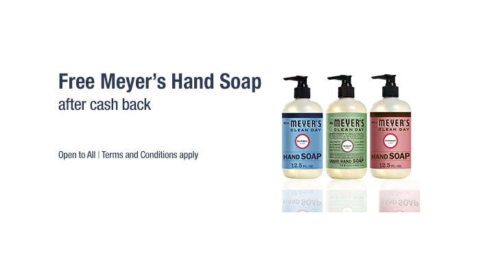 Get an Awesome Freebie! Get FREE Meyer’s Hand Soap from TopCashBack!