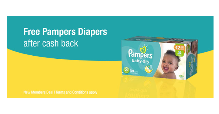 Awesome Freebie! Get FREE Pampers Diapers from TopCashBack!