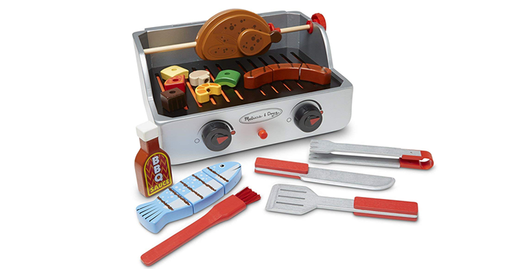 Melissa & Doug Rotisserie and Grill Wooden Barbecue Play Food Set – Just $25.87!