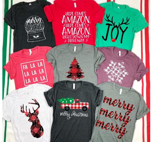 Crew Neck Holiday Tees – Only $16.99 Shipped!
