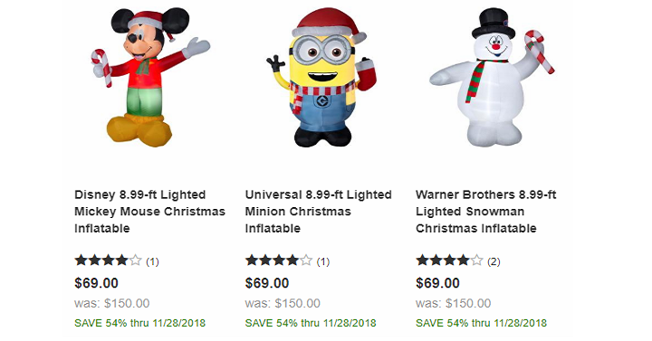 Lowe’s: Christmas Lighted Inflatables Only $69.00! (Reg $150)