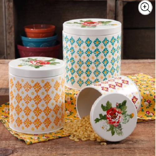 The Pioneer Woman Vintage Geo 3-Piece Canister Set Only $17.88! (Reg. $29)