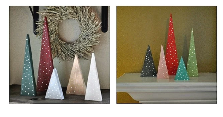 Modern Wood Christmas Tree Forest | Set of 5 Only $16.99!
