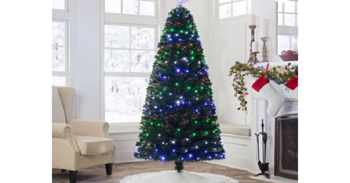 Holiday Time 7 ft Pre-Lit Multicolor Fiber Optic Christmas Tree Only $49.99 Shipped! (Reg. $110)