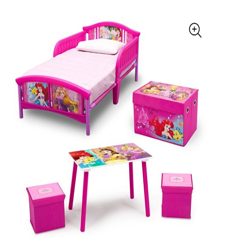 Disney Princess 5-Piece Toddler Bed Bedroom Set w/ BONUS Fabric Toy Box for Only $49.99 Shipped!!