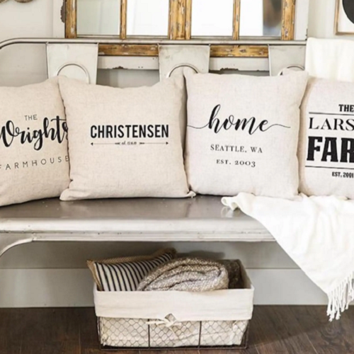 Personalized Farmhouse Pillow Cover Only $14.99 + Free Shipping!