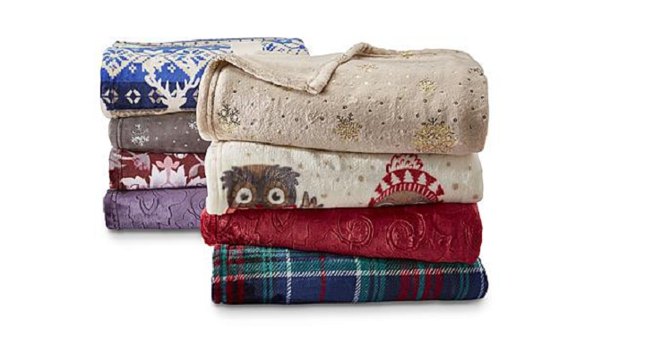 Essential Home Velvet Plush Throw Only $5.99!