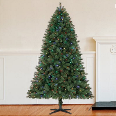 Holiday Time 7.5ft Pre-Lit Norwich Spruce Christmas Tree with 350 Color Changing Lights Only $68 Shipped!! (Reg. $180)