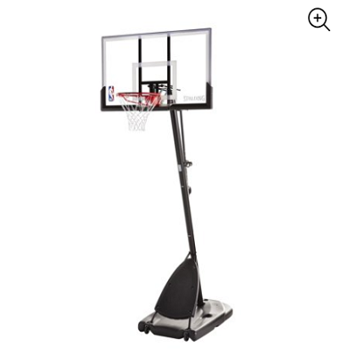 Spalding NBA 54″ Portable Angled Basketball Hoop w/ Polycarbonate Backboard Only $177 Shipped!