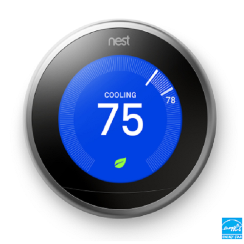 Nest Stainless Steel Learning- 3rd Generation Thermostat with Built-In WiFi Only $179! BLACK FRIDAY PRICE!
