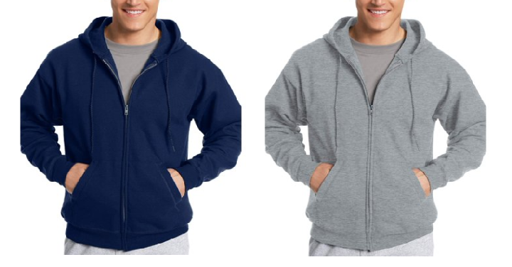 Hanes Men’s Ecosmart Fleece Zip Pullover Hoodie Starting at Only $10.73 Each!