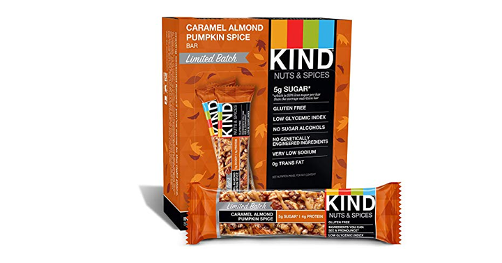 KIND Bar – Caramel Almond Pumpkin Spice, Seasonal – 12 Count – Just $9.33!