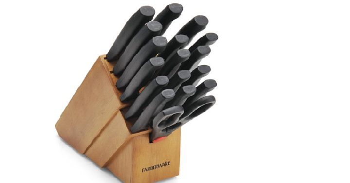 Farberware 18- Piece Never Needs Sharpening Knife Block Set Only $13.49! (Reg. $23)