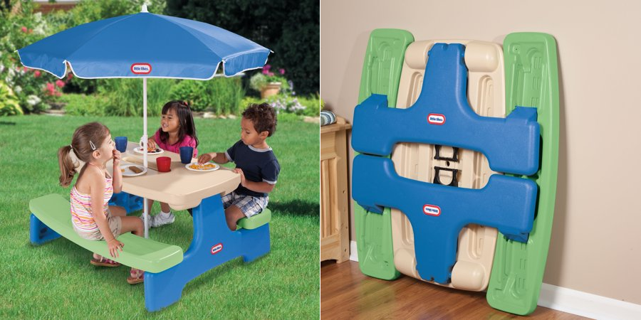 Little Tikes Easy Store Picnic Table with Umbrella—$36.98! GREAT PRICE!!