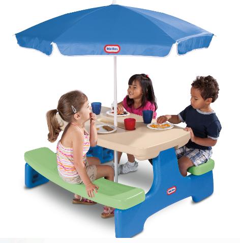 Little Tikes Easy Store Picnic Table with Umbrella – Only $39.47 Shipped!