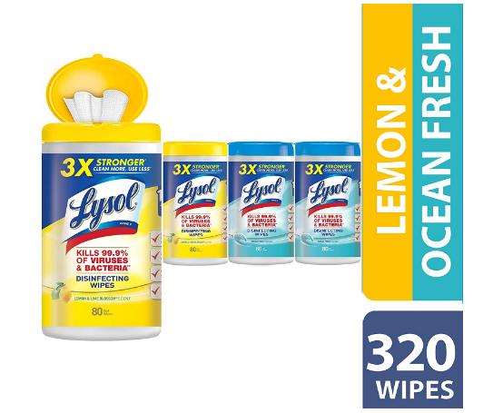 Lysol Disinfecting Wipes (Lemon & Ocean Breeze) – Only $8.61!