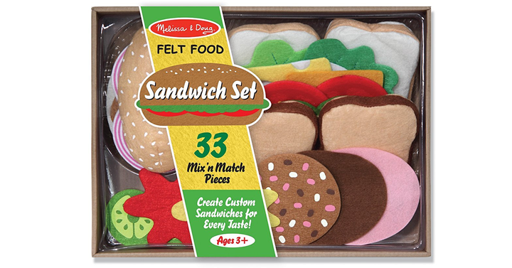 Melissa & Doug Felt Food Sandwich Play Food Set – Just $10.00! Must see – so cute!