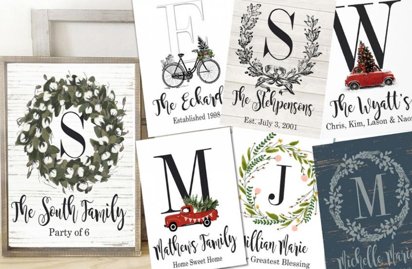 Personalized Family Love Monogram Art – Only $5.77!