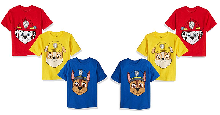 Nickelodeon Boys’ Paw Patrol Pack of 3 T-Shirts Only $9.99!