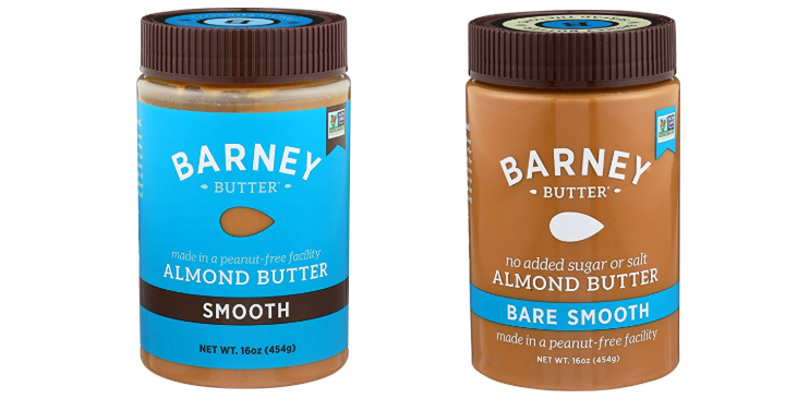 Barney Butter Almond Butter, Bare Smooth or Smooth, 16 Ounce Only $7.69 Shipped!