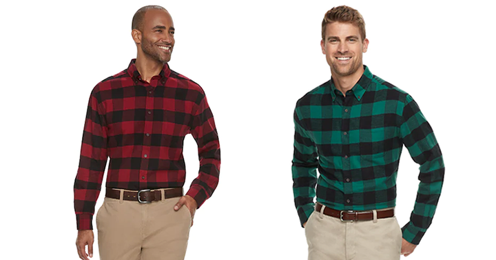 Kohl’s 30% Off! Earn Kohl’s Cash! Stack Codes! FREE Shipping! Men’s Croft & Barrow Classic-Fit Patterned Flannel Button-Down Shirt – Just $10.49! Kohl’s 30% Off! Earn Kohl’s Cash! Stack Codes! FREE Shipping! Men’s Croft & Barrow Classic-Fit Patterned Flannel Button-Down Shirt – Just $10.49!