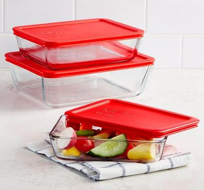 Pyrex 6-Piece Rectangular Storage Set – Only $10.49!