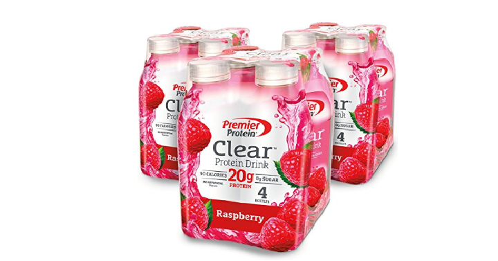 Premier Protein Clear Drink, Raspberry (12 Count) Only $12.25 Shipped!