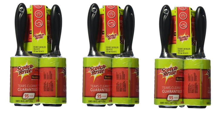 Scotch-Brite Lint Roller Combo Pack, 5-Rollers (475 Sheets Total) Only $7.45 Shipped!
