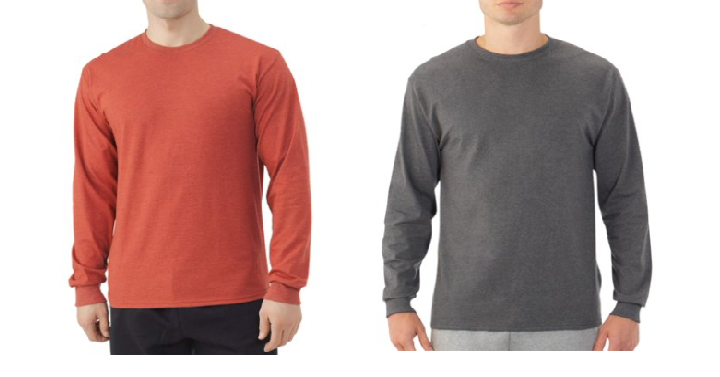 Men’s Fruit of the Loom Long Sleeve Crew T Shirt Only $4.97! Sizes up to 4XL!