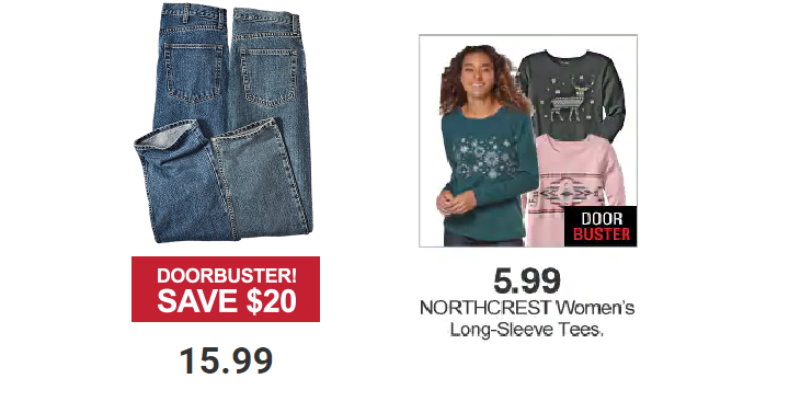 Men’s Jeans Only $15.99! (Reg. $36) & Women’s Tees Only $5.99! BLACK FRIDAY PRICE!